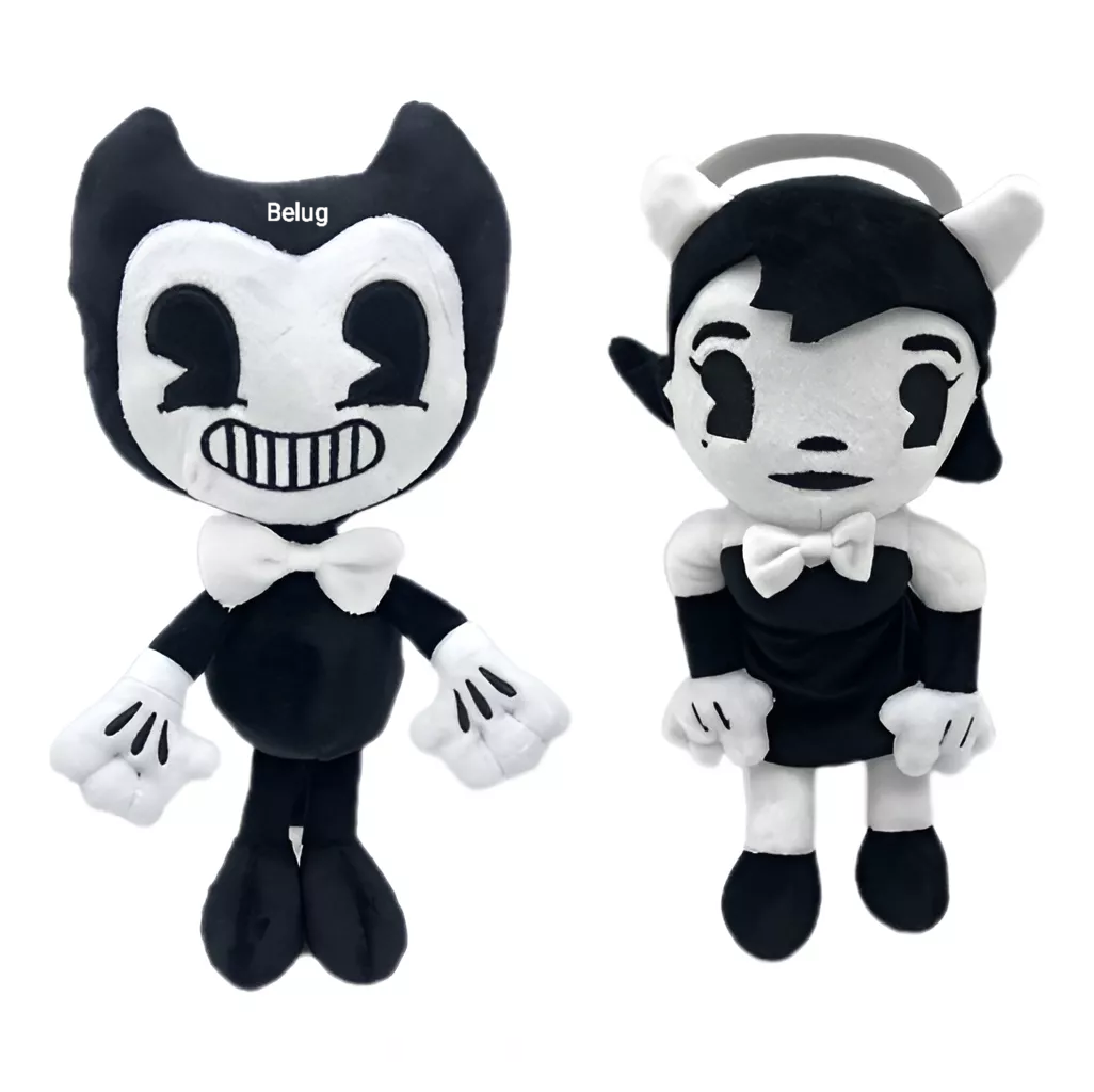Foto 2 pulgar | Peluche Bendy And The Ink Bendy&alice Blanco Negro