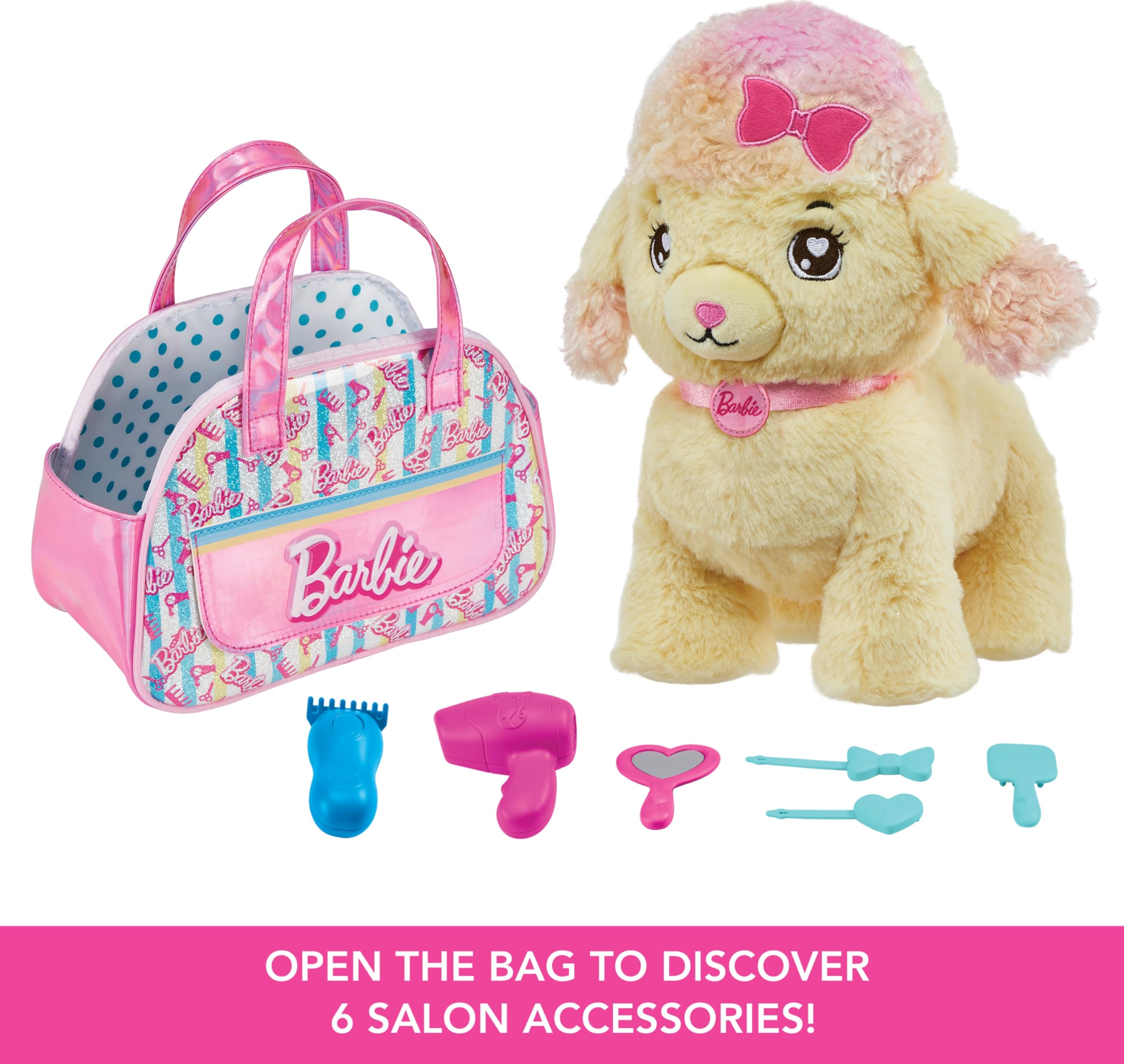 Foto 4 pulgar | Set De Juguete De Peluche Mattel Barbie, Para Peluqueria, Caniche Con Luz - Venta Internacional.