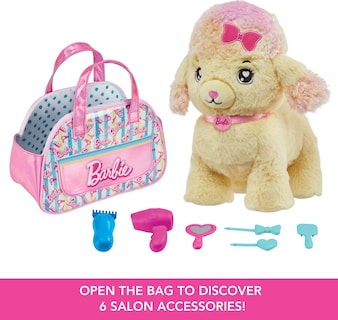Foto 3 | Set De Juguete De Peluche Mattel Barbie, Para Peluqueria, Caniche Con Luz - Venta Internacional.
