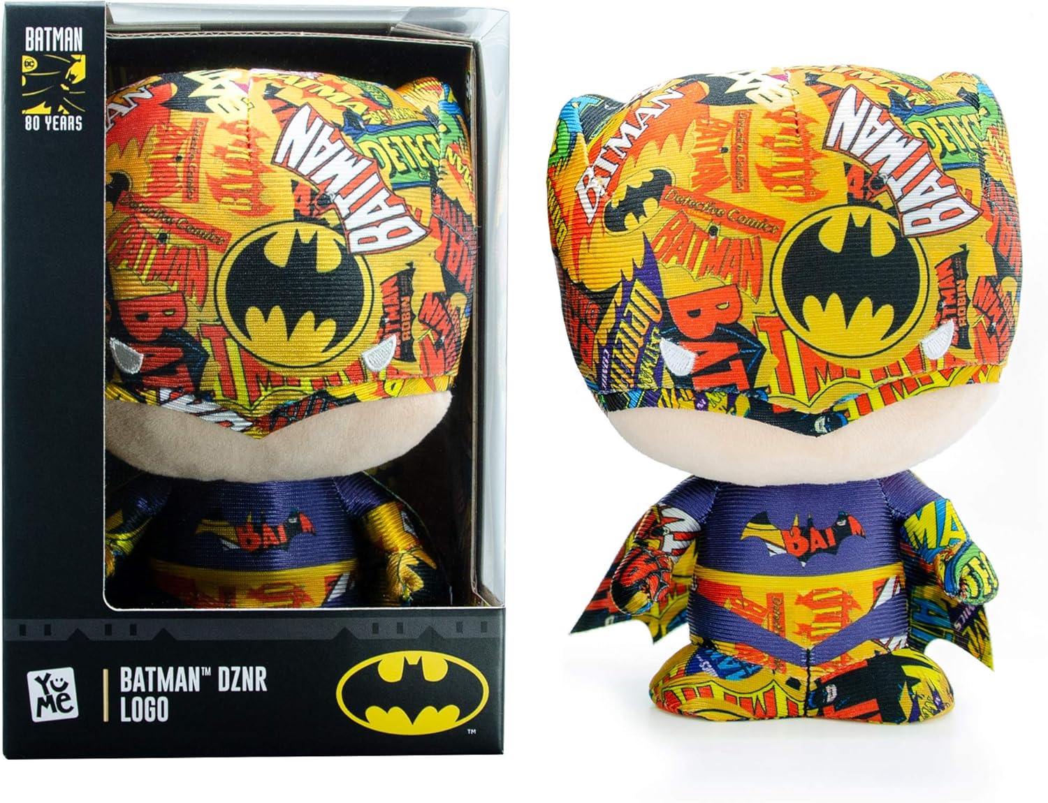 Foto 2 pulgar | Peluche Batman Dznr Logo Comics Yume 80th Years 10 Pulgadas
