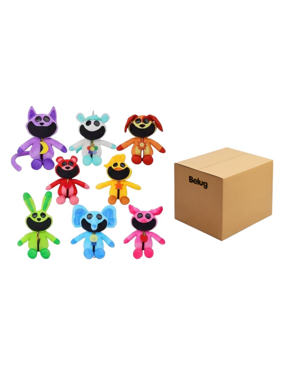 Foto 1 | Smilewill 8 Piezas Peluche De Animales Sonrientes De Poppy Colores