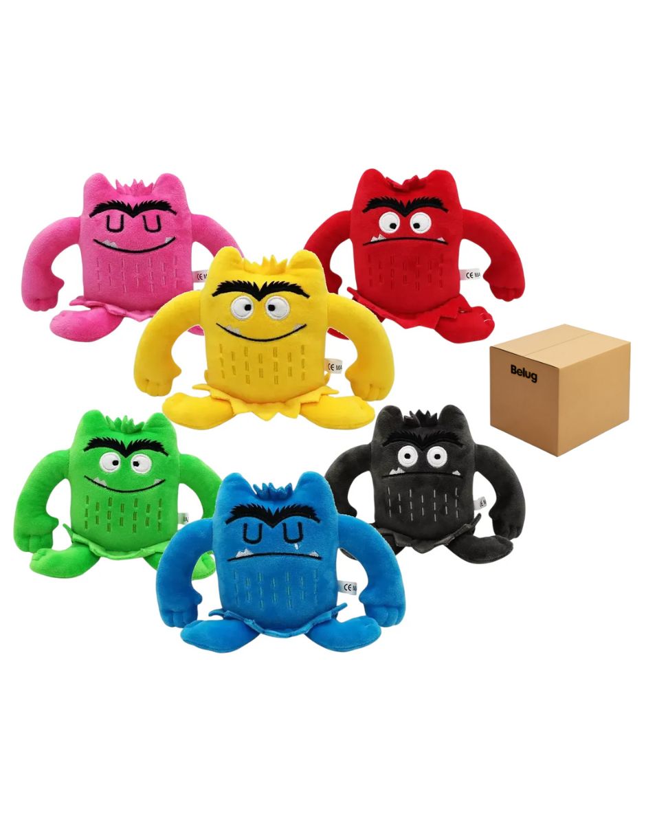 Foto 2 pulgar | Muñeco de Peluche Pequeño Monstruo 6 piezas Colores Belug