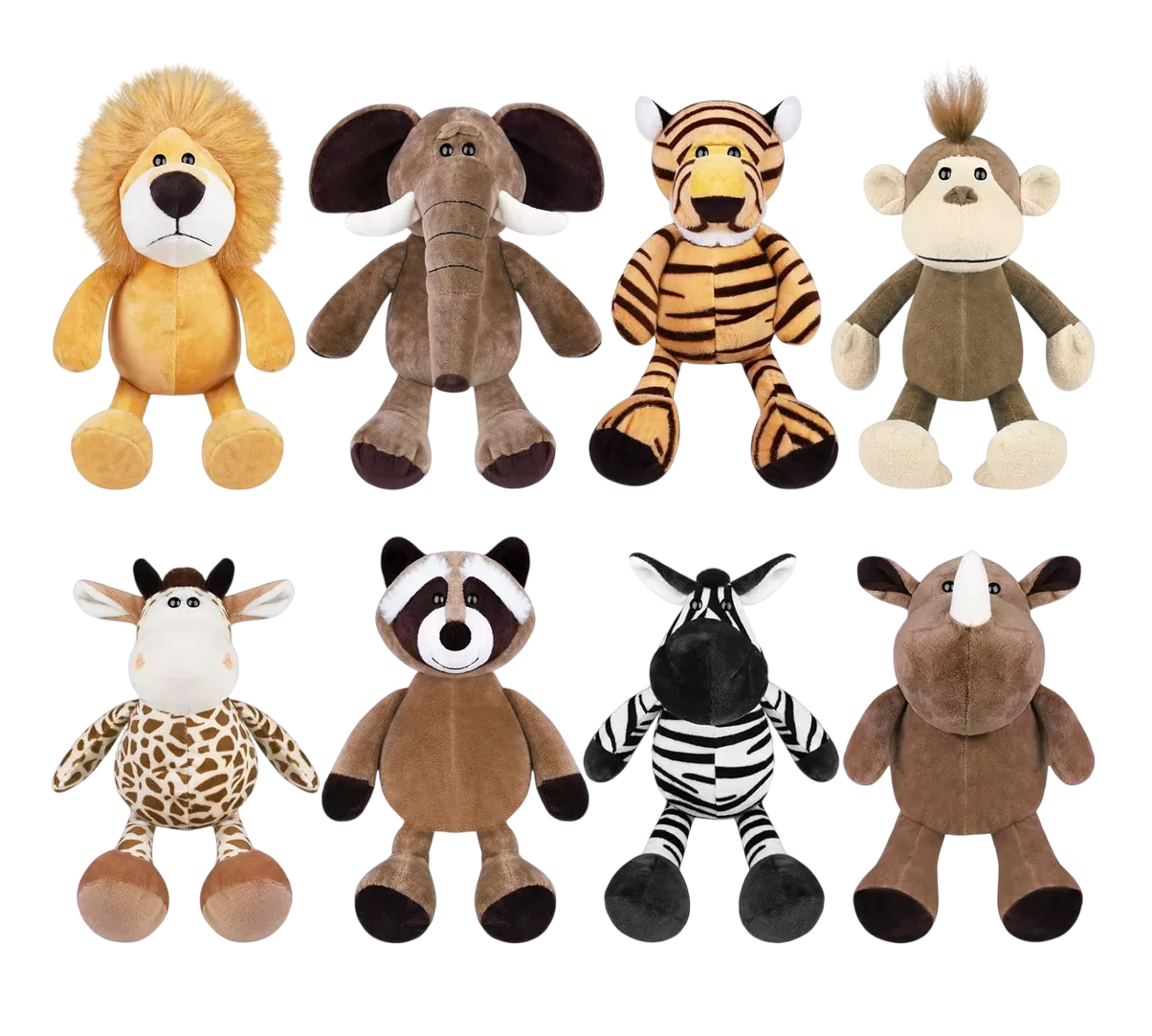 Foto 2 pulgar | Peluches de Animales de la Selva 8 Piezas