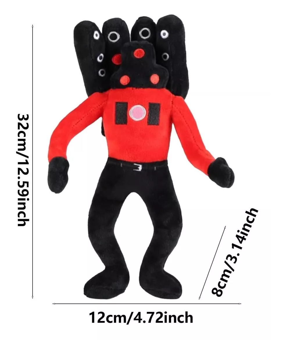 Foto 4 pulgar | Peluche Titan Speakerman Juguete Niños Regalo 32 Cm Rojo/negro