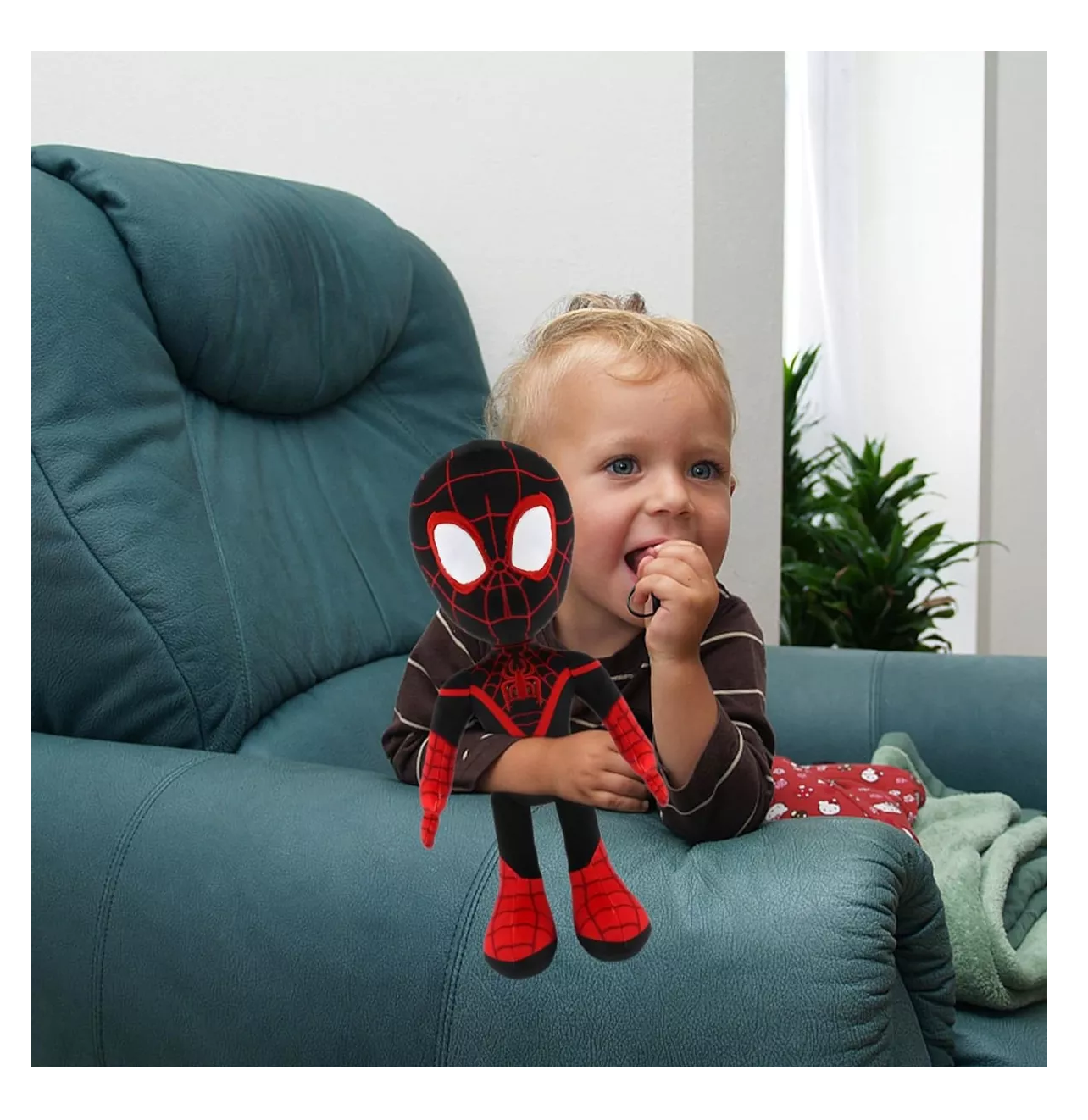 Foto 4 pulgar | Peluche Superhéroe Spider Man 32 Cm 2 Pcs Rojo/negro