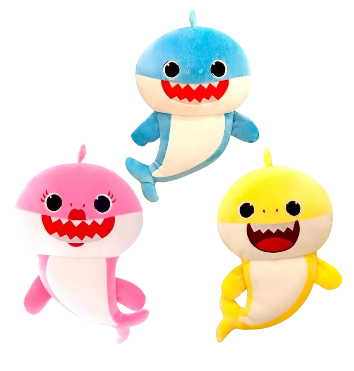 Foto 2 pulgar | Peluches Baby Shark 20 Cm Juguetes 3 Pcs Colores