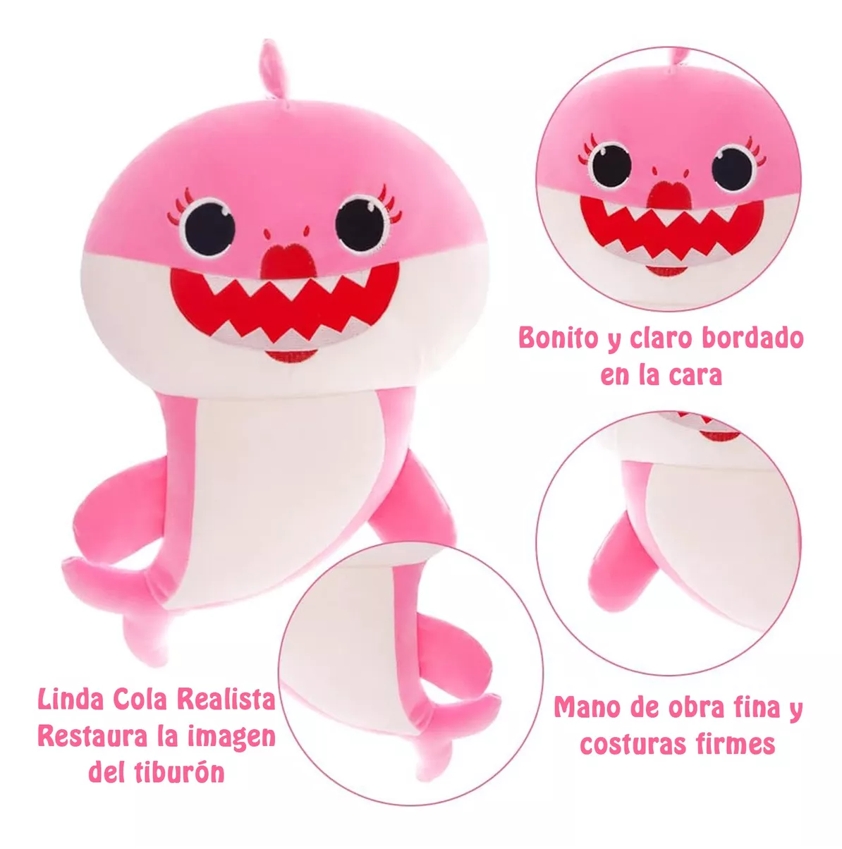 Foto 4 pulgar | Peluches Baby Shark 20 Cm Juguetes 3 Pcs Colores