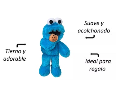 Foto 4 | Monstruo Comegalletas Elmo Peluche Soft Premium Plaza Sesamo Azul