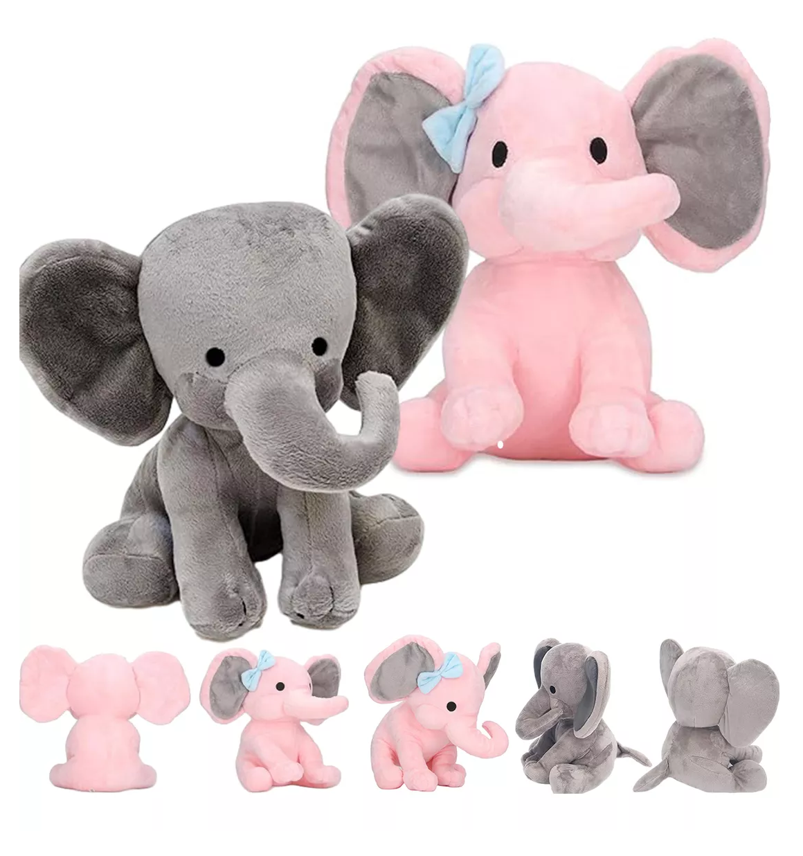 Foto 4 pulgar | Peluches de Elefante 2 Piezas