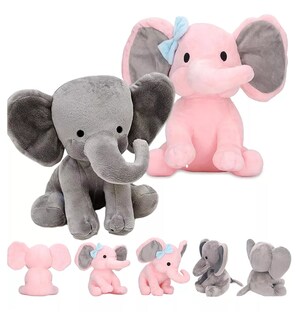 Foto 3 | Peluches de Elefante 2 Piezas