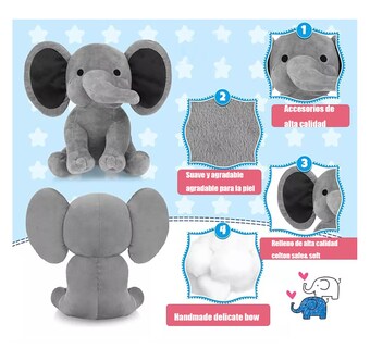 Foto 4 | Peluches de Elefante 2 Piezas