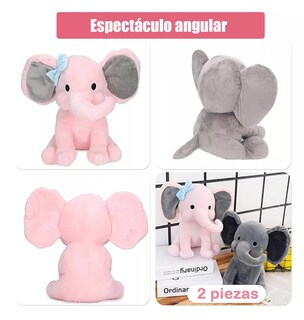 Foto 5 | Peluches de Elefante 2 Piezas