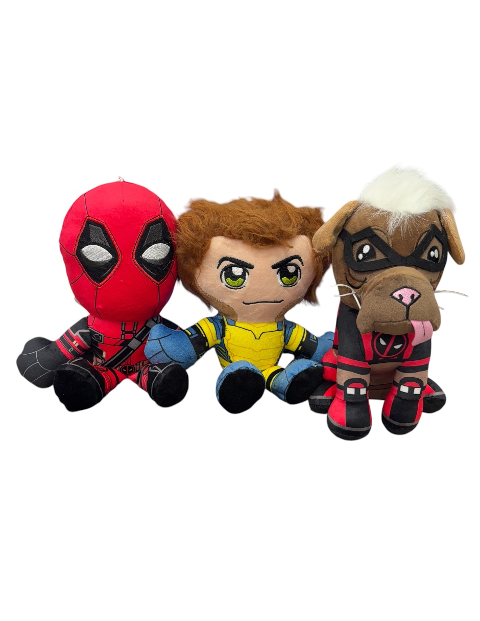Set de Peluches Deadpool & Wolwerine 3 Piezas