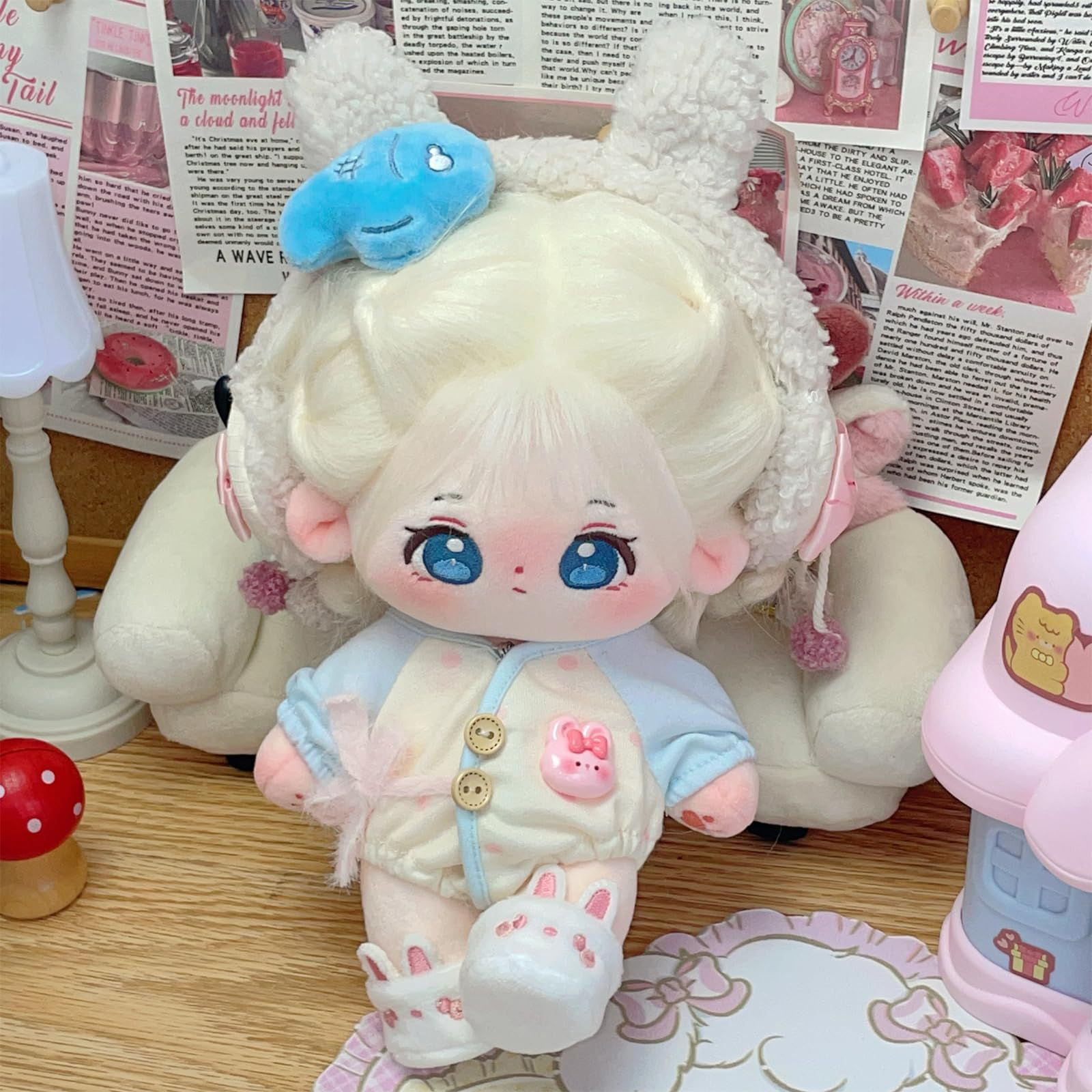 Foto 2 | Muñeca de Peluche Calembou Lulu de 20 Cm Con Esqueleto Y Ropa De Regalo - Venta Internacional