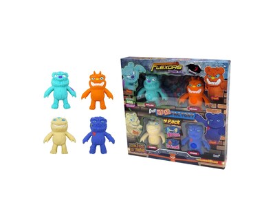 Foto 1 | Figura Estirable Ruz Flexors (4 Pack Evil Bears Glow 15 Cm)