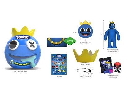 Foto 1 | Set de Figura Rainbow Friends Ruz Con 8 Artículos Estuche En Forma De Cabeza Azul Para Niños