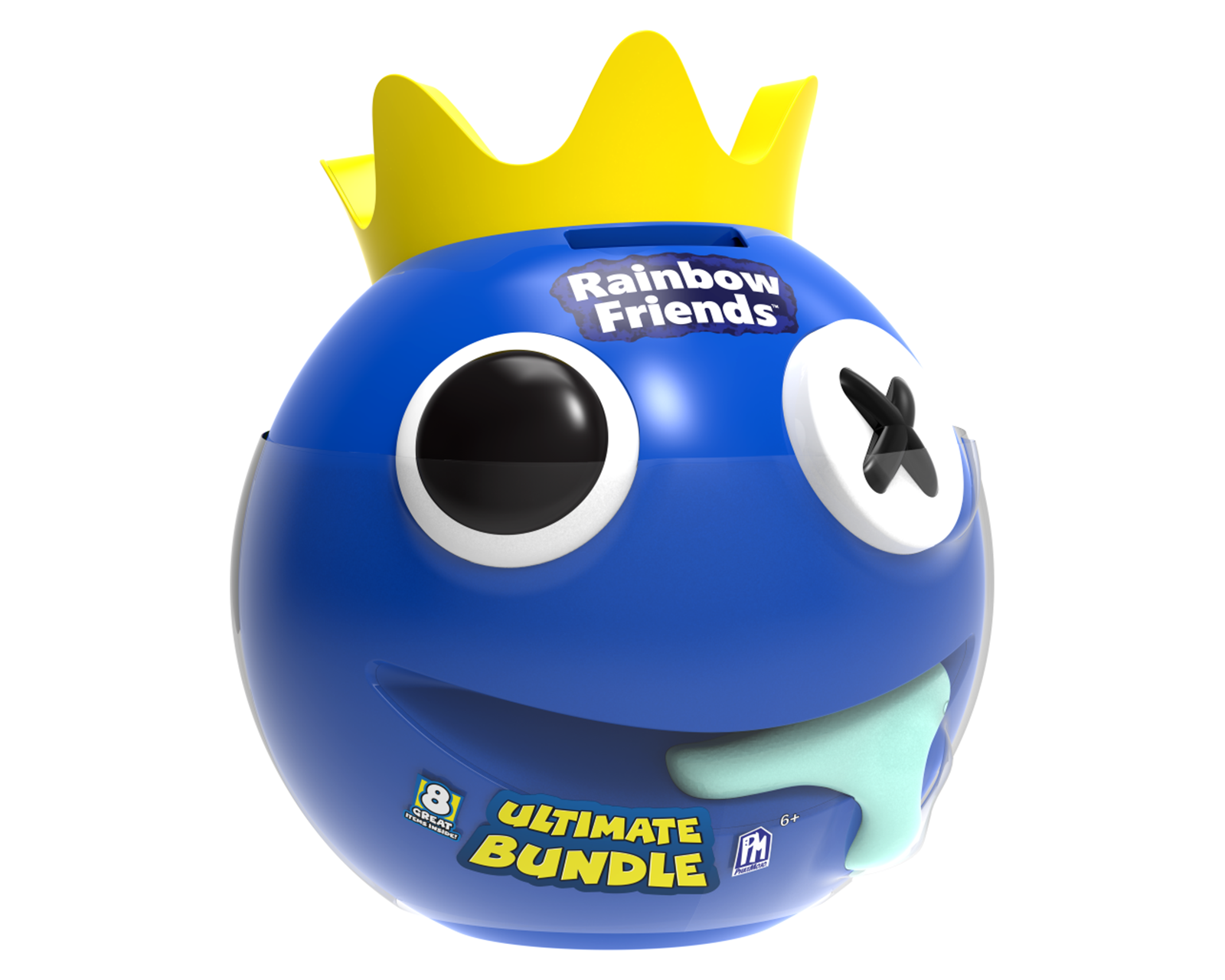 Foto 3 pulgar | Set de Figura Rainbow Friends Ruz Con 8 Artículos Estuche En Forma De Cabeza Azul Para Niños