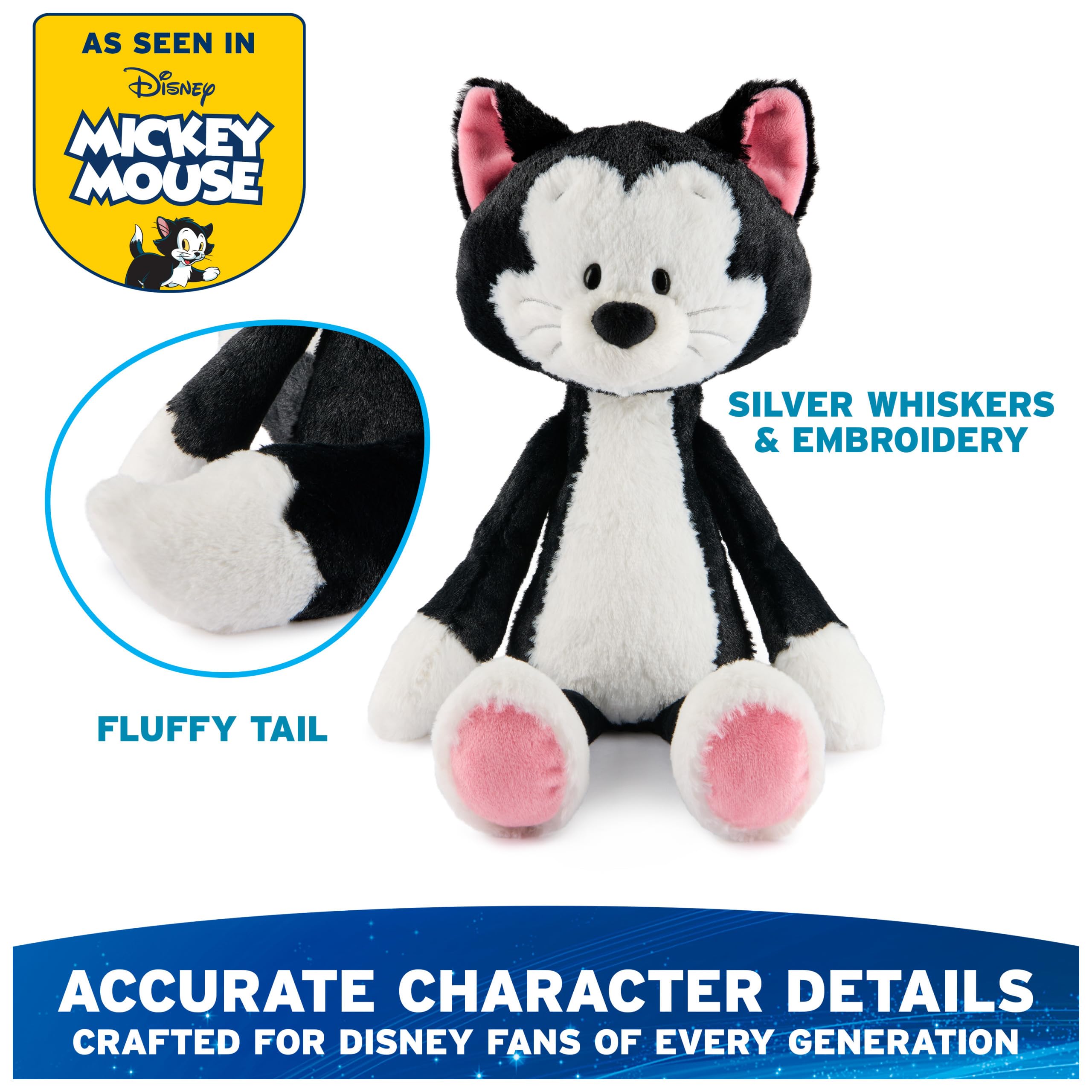 Foto 4 pulgar | Palillo De Peluche Gund Disney Figaro Pinocho 38 Cm Negro - Venta Internacional.