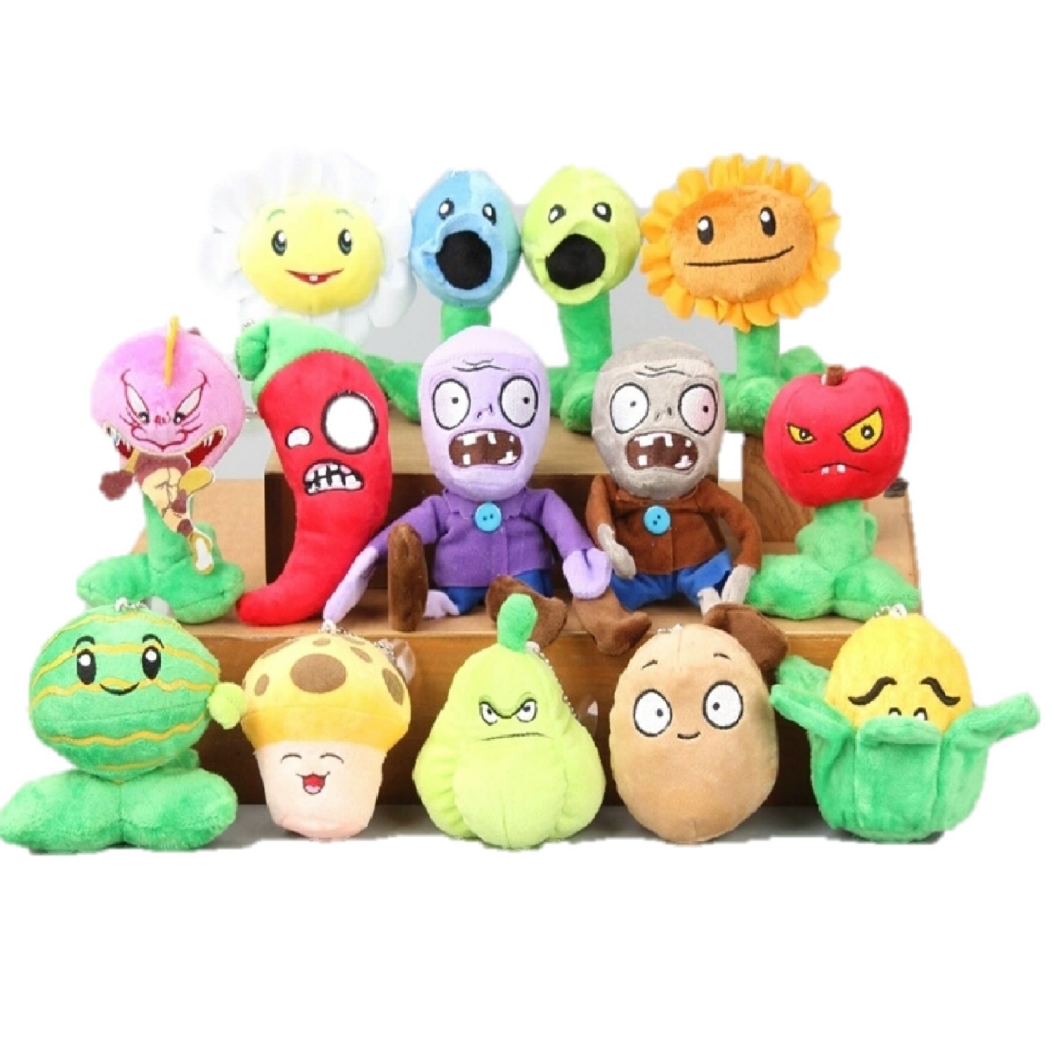 Foto 2 pulgar | Set De Juguetes De Peluche Plants Vs Zombies De 14, 9 A 16 Cm - Venta Internacional.