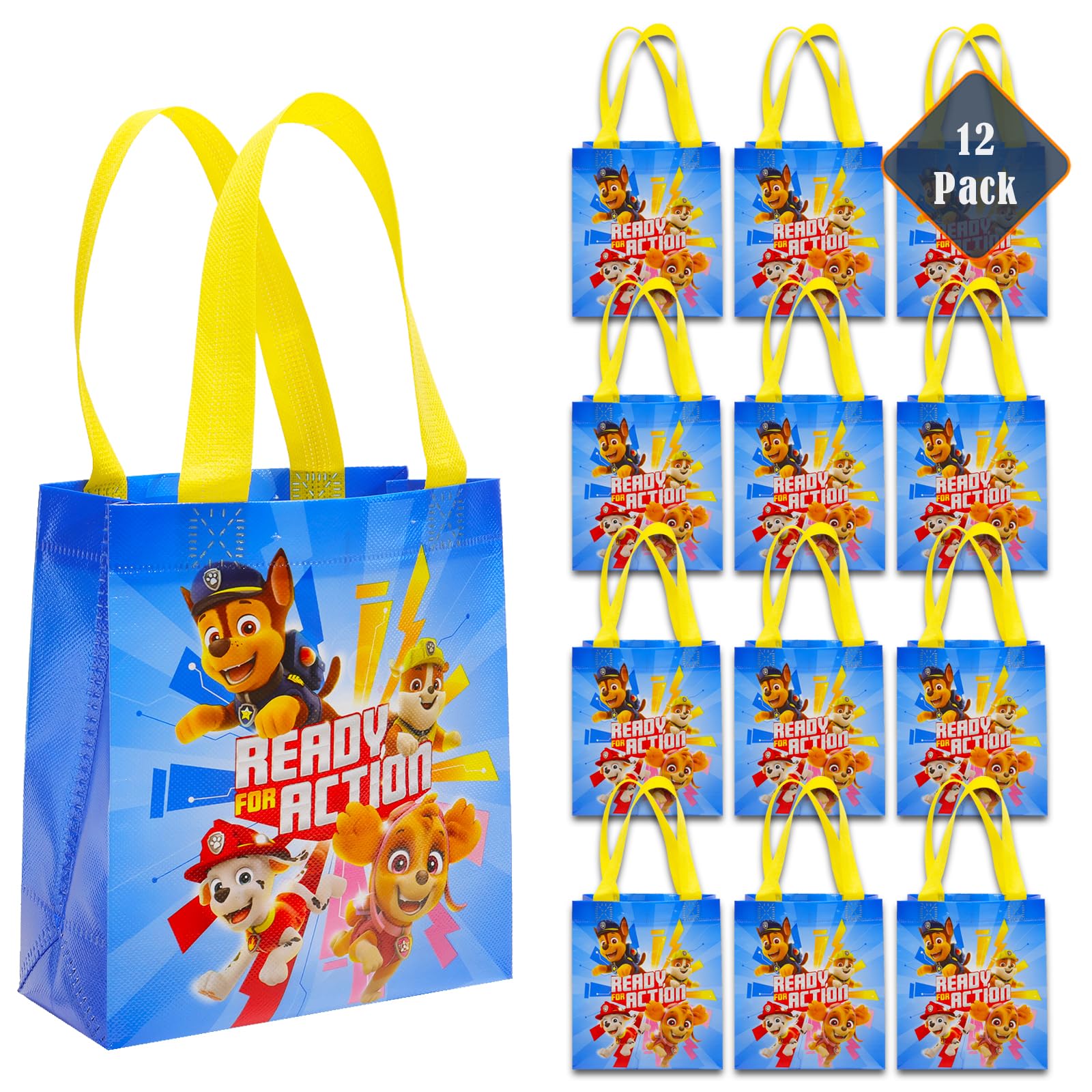 Foto 2 pulgar | Juego De Bolsas Para Fiestas Paw Patrol, Paquete De 12 Para Niños, Reutilizables - Venta Internacional.