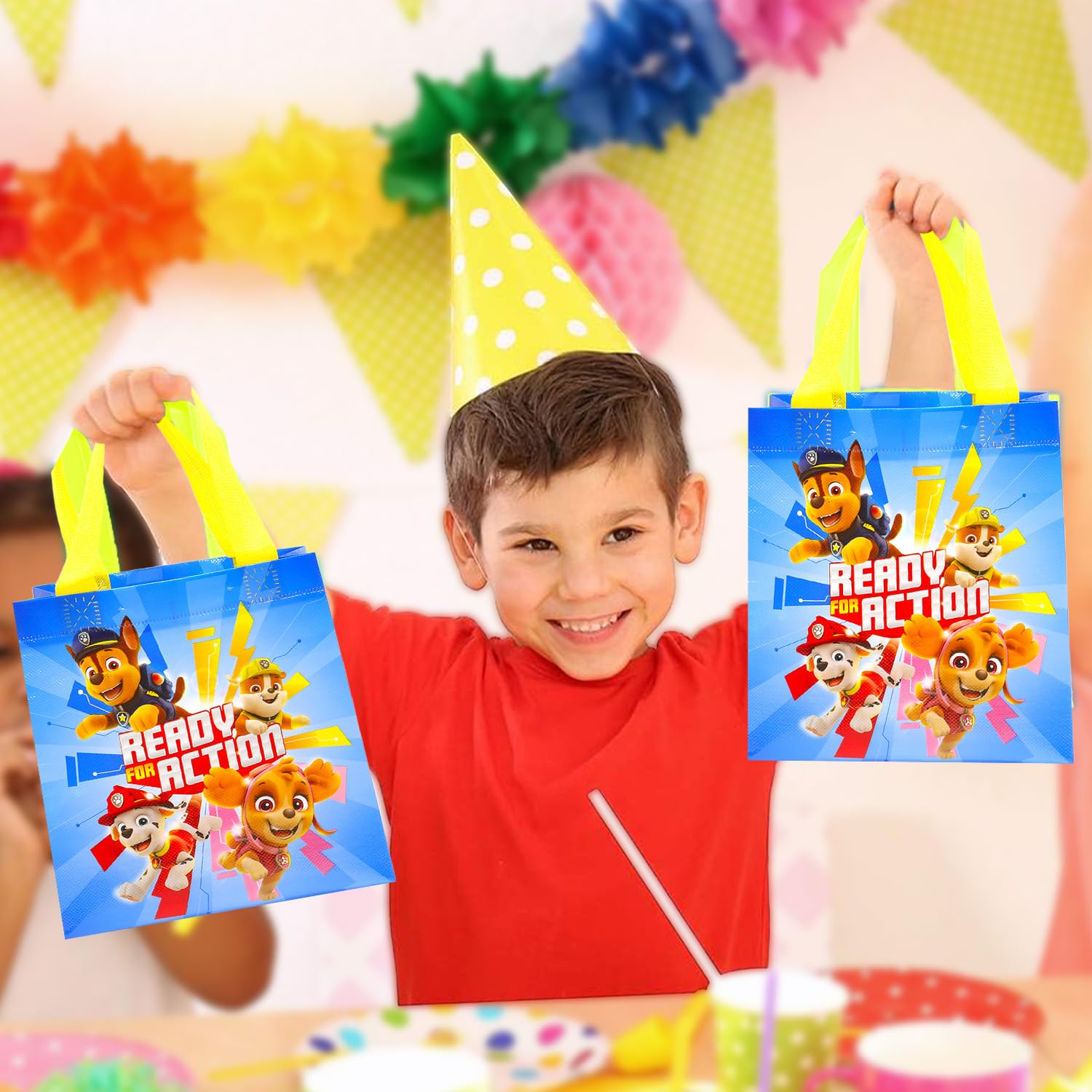 Foto 5 pulgar | Juego De Bolsas Para Fiestas Paw Patrol, Paquete De 12 Para Niños, Reutilizables - Venta Internacional.