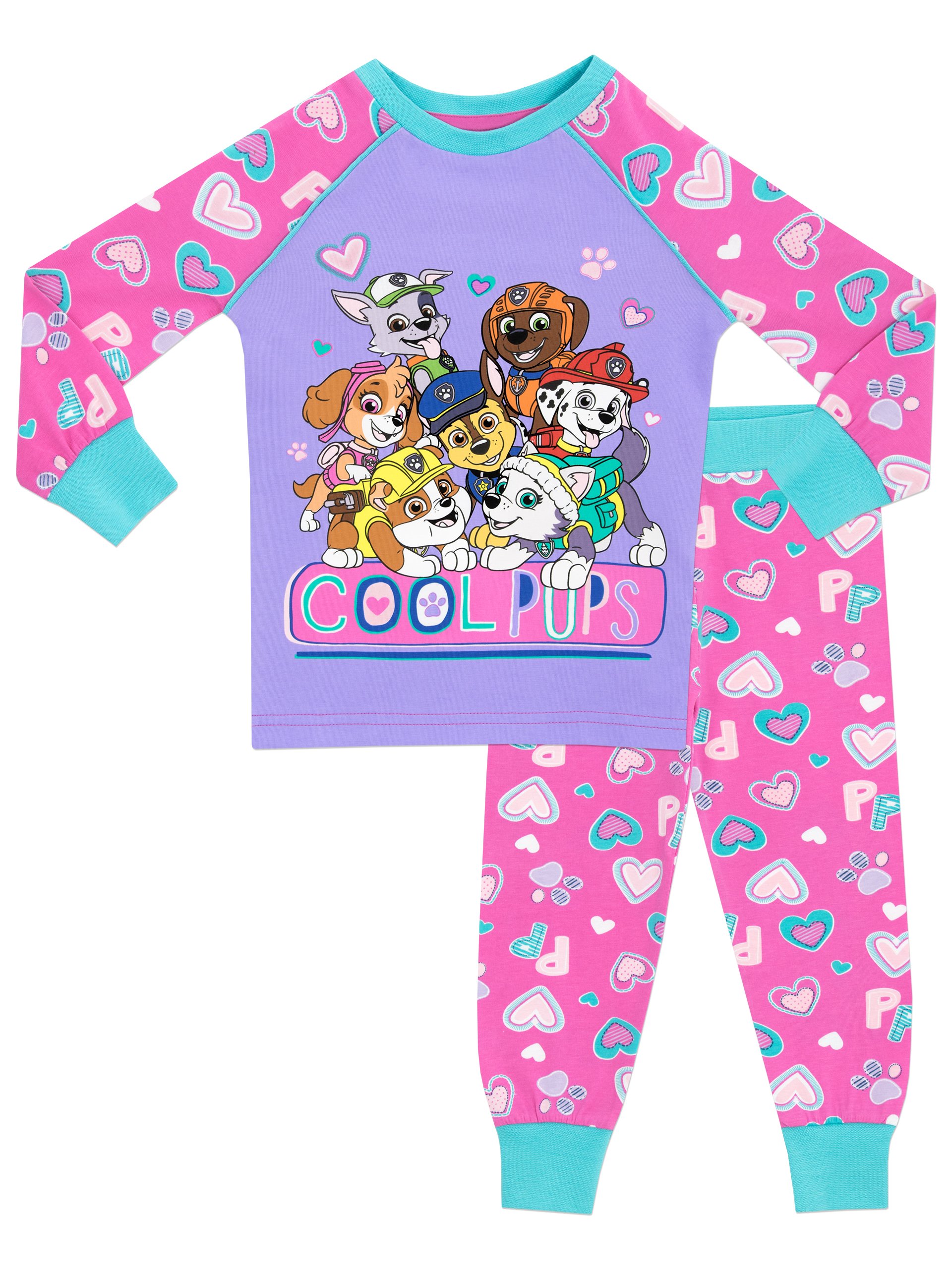 Foto 1 | Conjunto De Pijama Paw Patrol Para Niñas De 5 Años Con Chase, Rubble, Etc. - Venta Internacional.