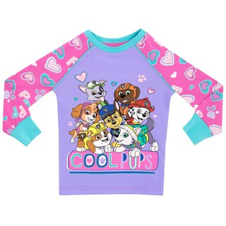 Foto 2 | Conjunto De Pijama Paw Patrol Para Niñas De 5 Años Con Chase, Rubble, Etc. - Venta Internacional.