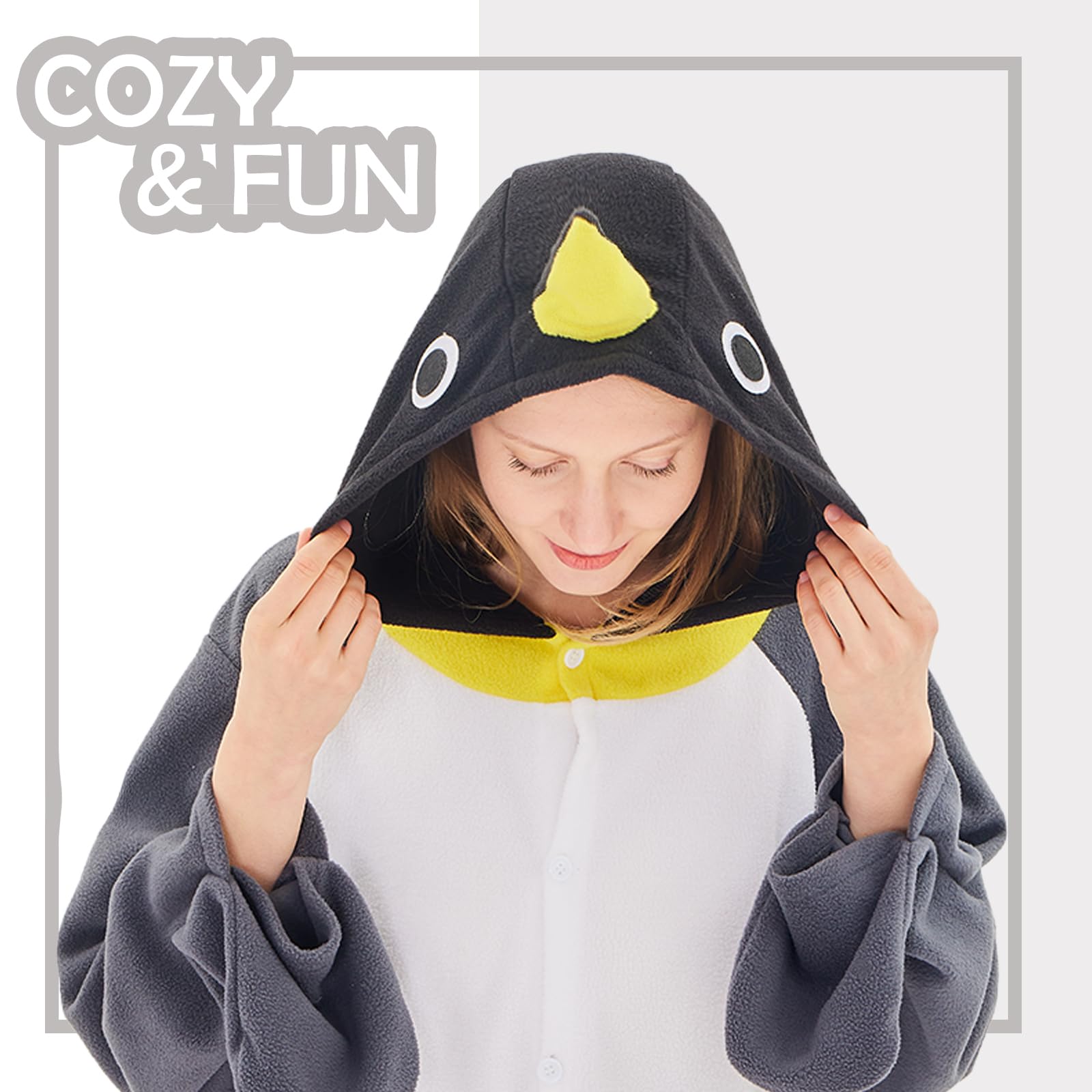 Foto 3 pulgar | Disfraz De Pingüino Gris Newcosplay Para Adulto Con Forma De Mono Con Forma De Animal - Venta Internacional.
