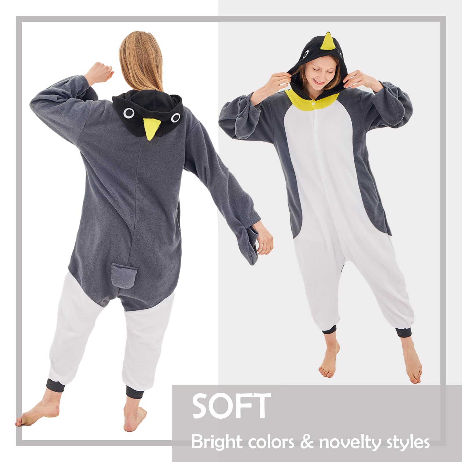 Foto 4 pulgar | Disfraz De Pingüino Gris Newcosplay Para Adulto Con Forma De Mono Con Forma De Animal - Venta Internacional.