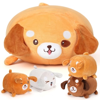 Foto 1 | Almohada De Peluche Corgi Dog De 15 Pulgadas Con 4 Juguetes De Peluche Para Bebés, 5 Piezas - Venta Internacional.