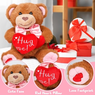 Foto 2 | Oso De Peluche Para El Día De San Valentín, 25 Cm, Con Corazón Rojo - Venta Internacional.