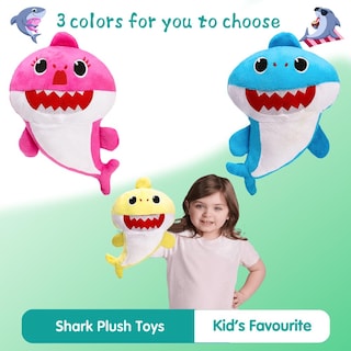 Foto 3 | Peluche Interactivo De Peluche Stuffed Shark Doll De 8.6 Pulgadas - Venta Internacional.