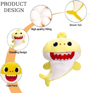 Foto 4 | Peluche Interactivo De Peluche Stuffed Shark Doll De 8.6 Pulgadas - Venta Internacional.