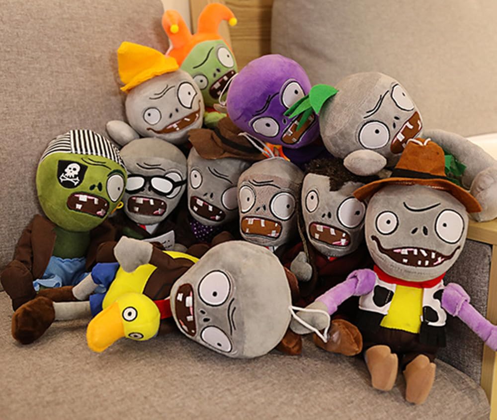 Foto 2 pulgar | Set De Juguetes De Peluche Pvz Zombie De 11 Piezas Con Pegatinas Para Niños - Venta Internacional.