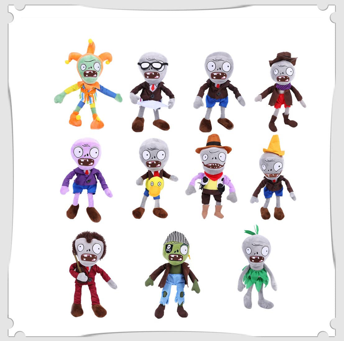 Foto 3 pulgar | Set De Juguetes De Peluche Pvz Zombie De 11 Piezas Con Pegatinas Para Niños - Venta Internacional.