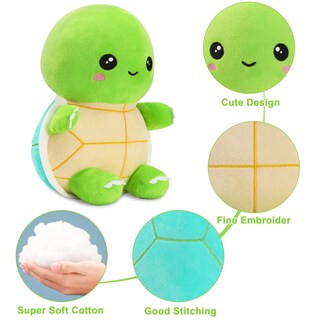 Foto 3 | Peluche De Peluche Con Forma De Tortuga Verde De 28 Cm Para Niños - Venta Internacional.