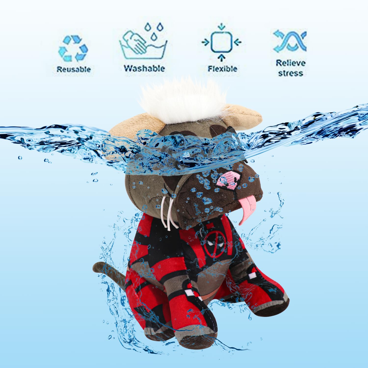 Foto 6 pulgar | Peluche Dogpool Wolverine Style B, 28 Cm, Ideal Como Regalo - Venta Internacional.