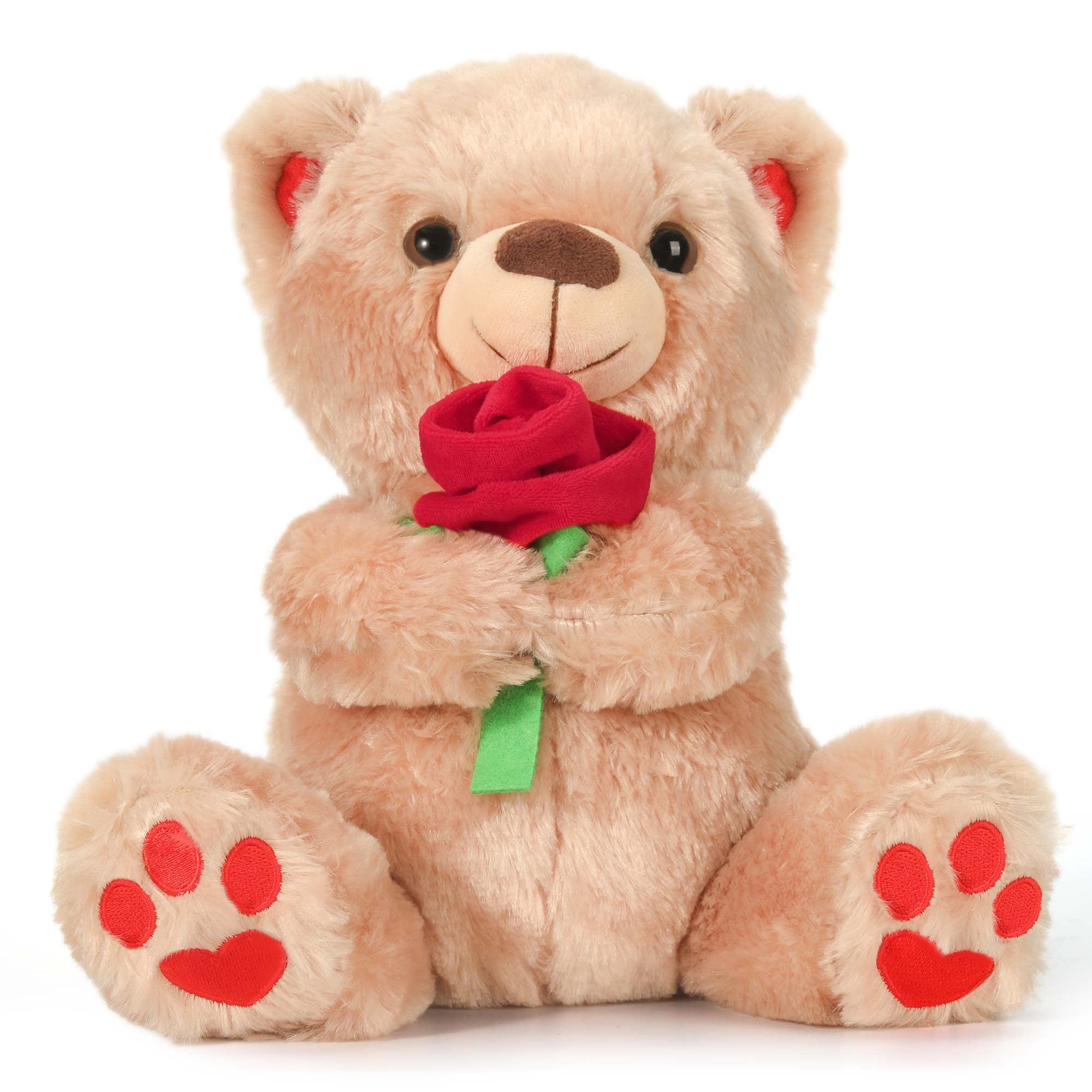Foto 2 pulgar | Peluche Con Forma De Oso De Peluche Para El Día De San Valentín, 30 Cm, Con Rosa - Venta Internacional.