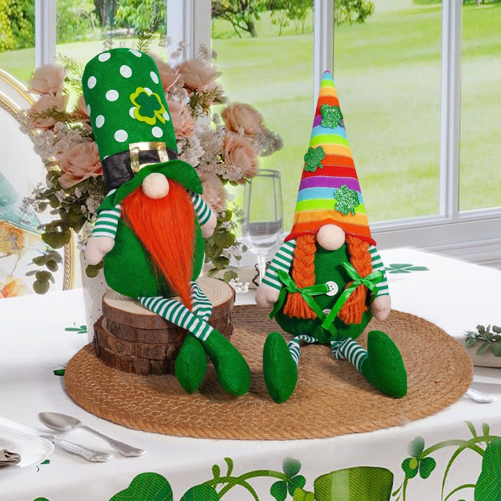 Foto 5 pulgar | Pack De 2 Muñecos De Peluche Para Decoración De Gnomos Para El Día De San Patricio - Venta Internacional.