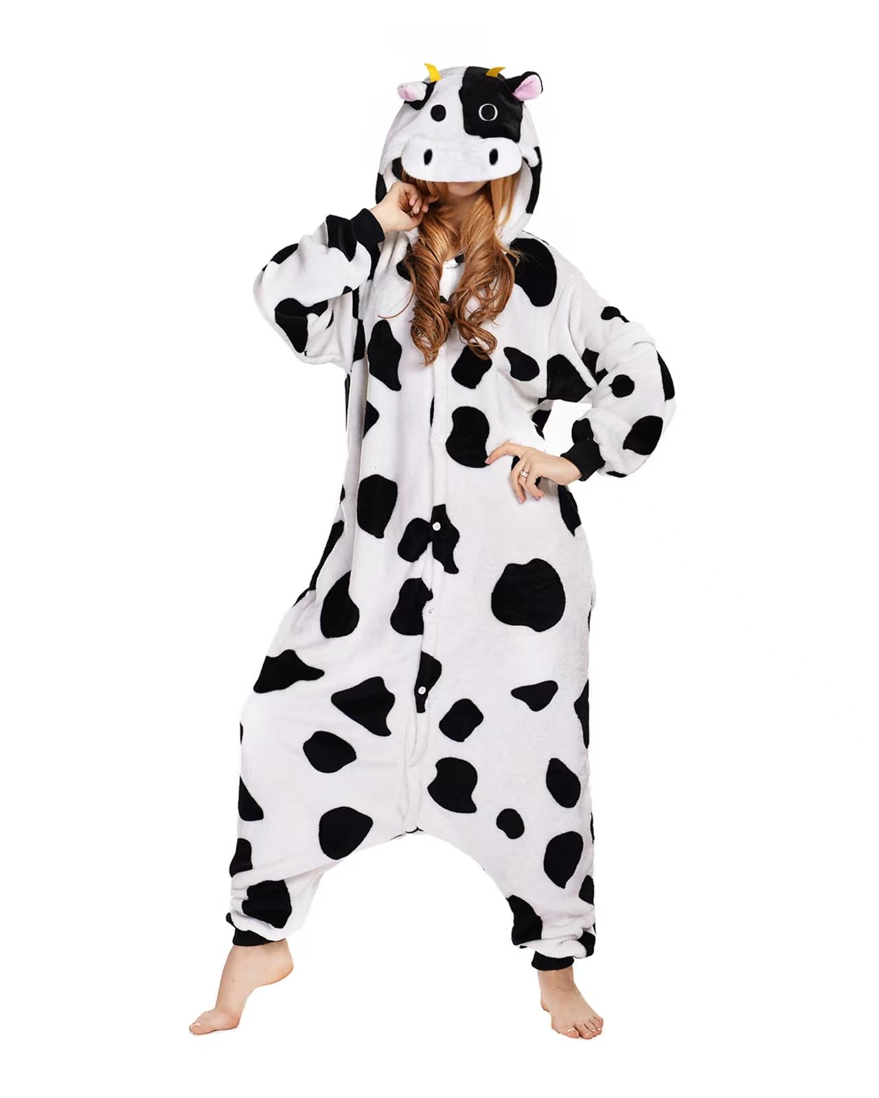 Foto 2 pulgar | Disfraz De Mono Newcosplay Con Forma De Animal, Pijama De Peluche Con Forma De Vaca Para Adulto - Venta Internacional.