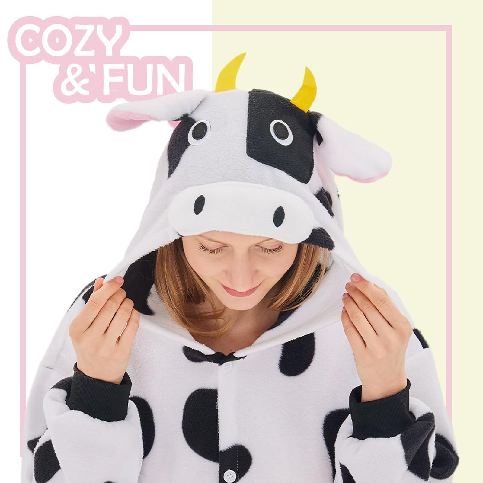 Foto 3 pulgar | Disfraz De Mono Newcosplay Con Forma De Animal, Pijama De Peluche Con Forma De Vaca Para Adulto - Venta Internacional.