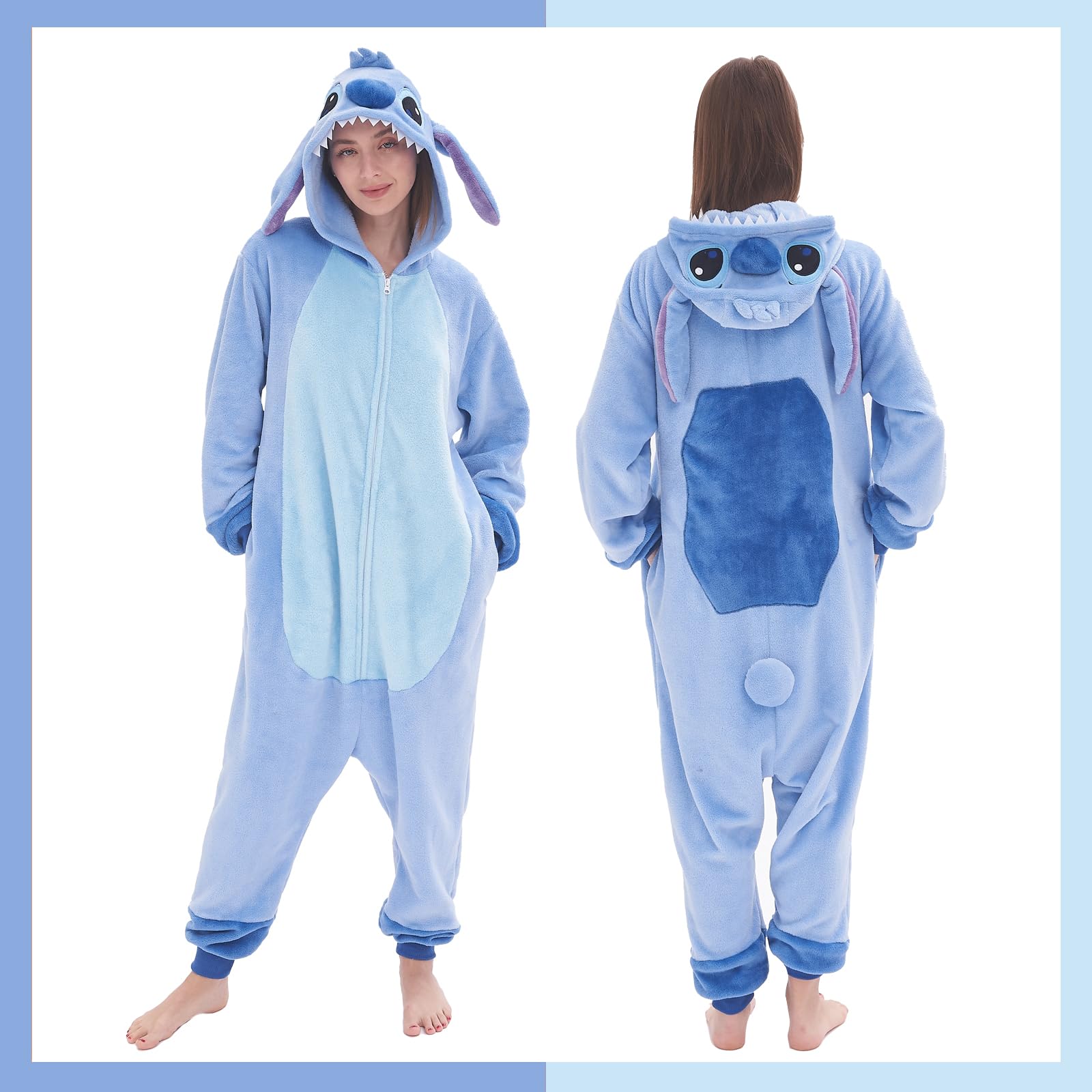 Foto 6 pulgar | Disfraz Unisex De Pijama Gonaap Stitch Para Adulto, Talla L - Venta Internacional.