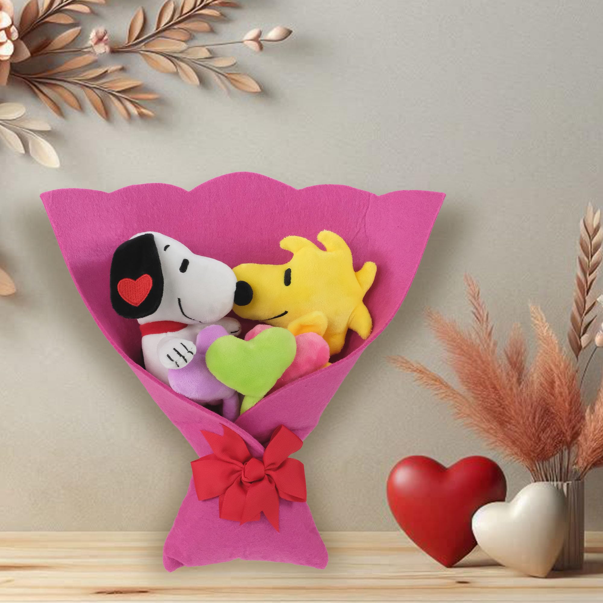 Foto 5 pulgar | Ramo de Peluche Snoopy y Woodstock para San Valentín - Venta Internacional