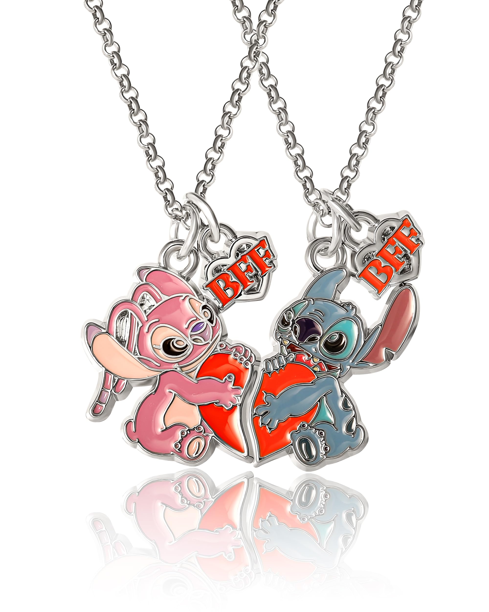 Foto 2 pulgar | Set De Collares Disney Lilo & Stitch Bff 40+7 Cm Con Ángel Y Puntada - Venta Internacional.