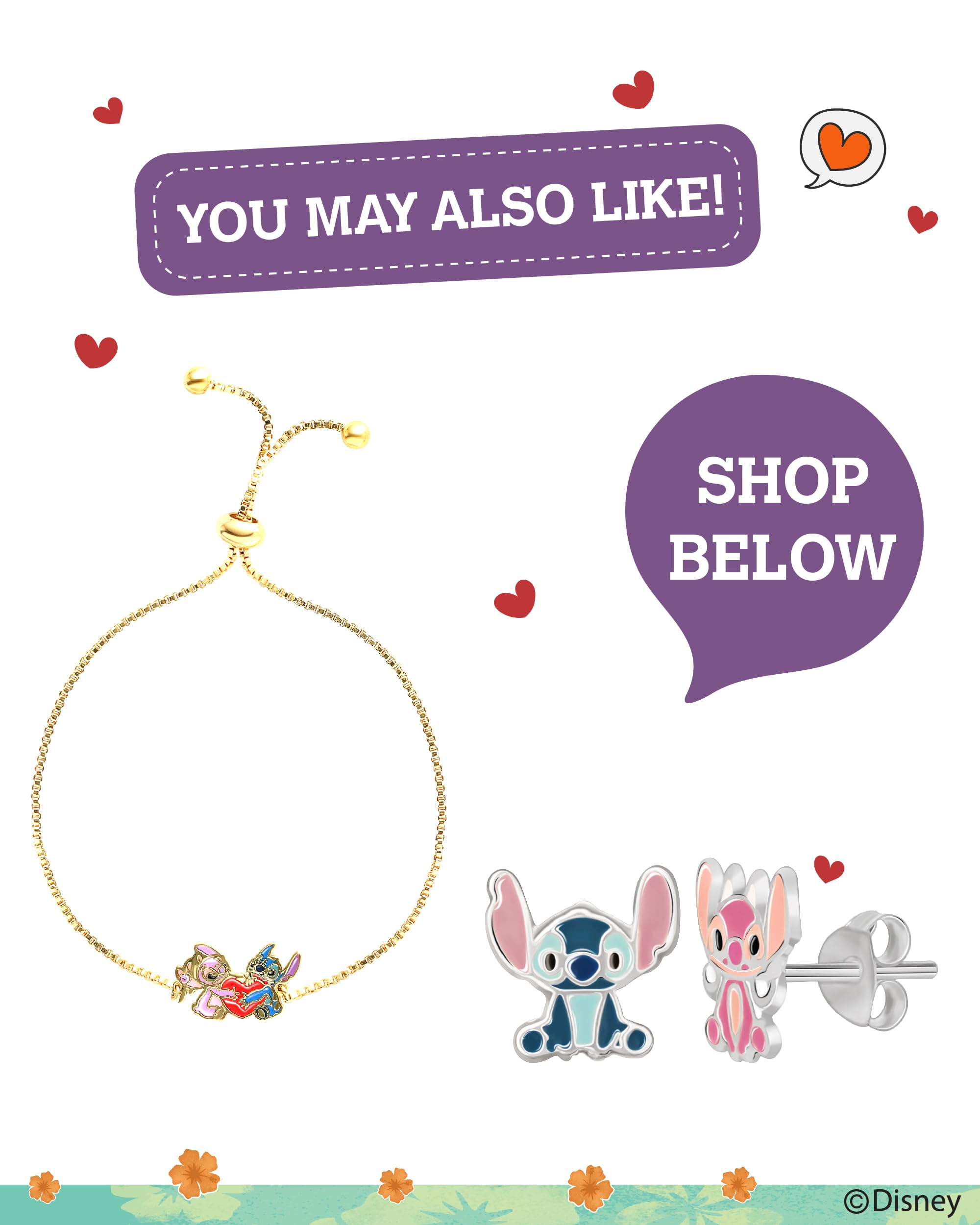 Foto 4 pulgar | Set De Collares Disney Lilo & Stitch Bff 40+7 Cm Con Ángel Y Puntada - Venta Internacional.