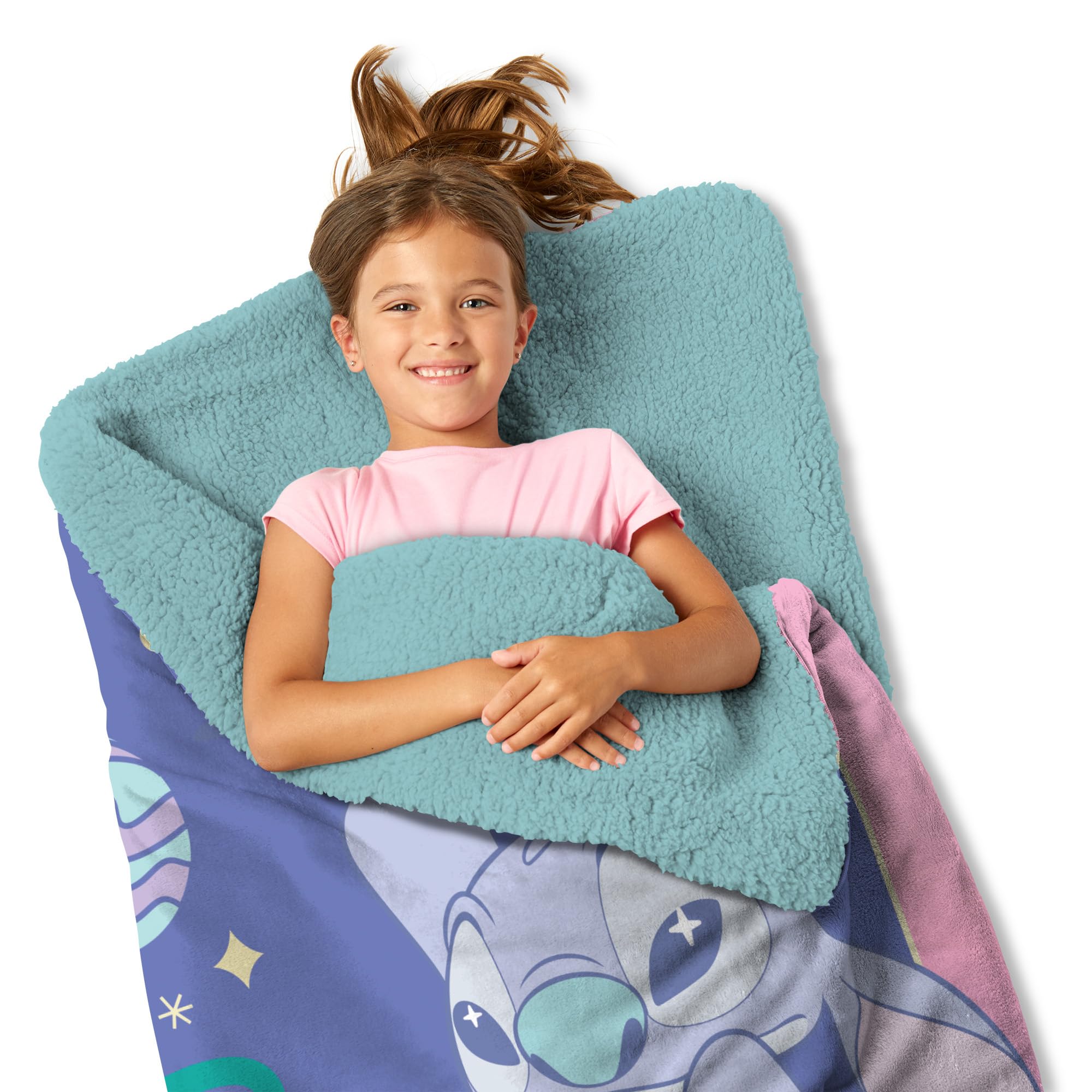Foto 3 pulgar | Saco De Dormir Disney Lilo And Stitch Silk Touch Sherpa - Venta Internacional.
