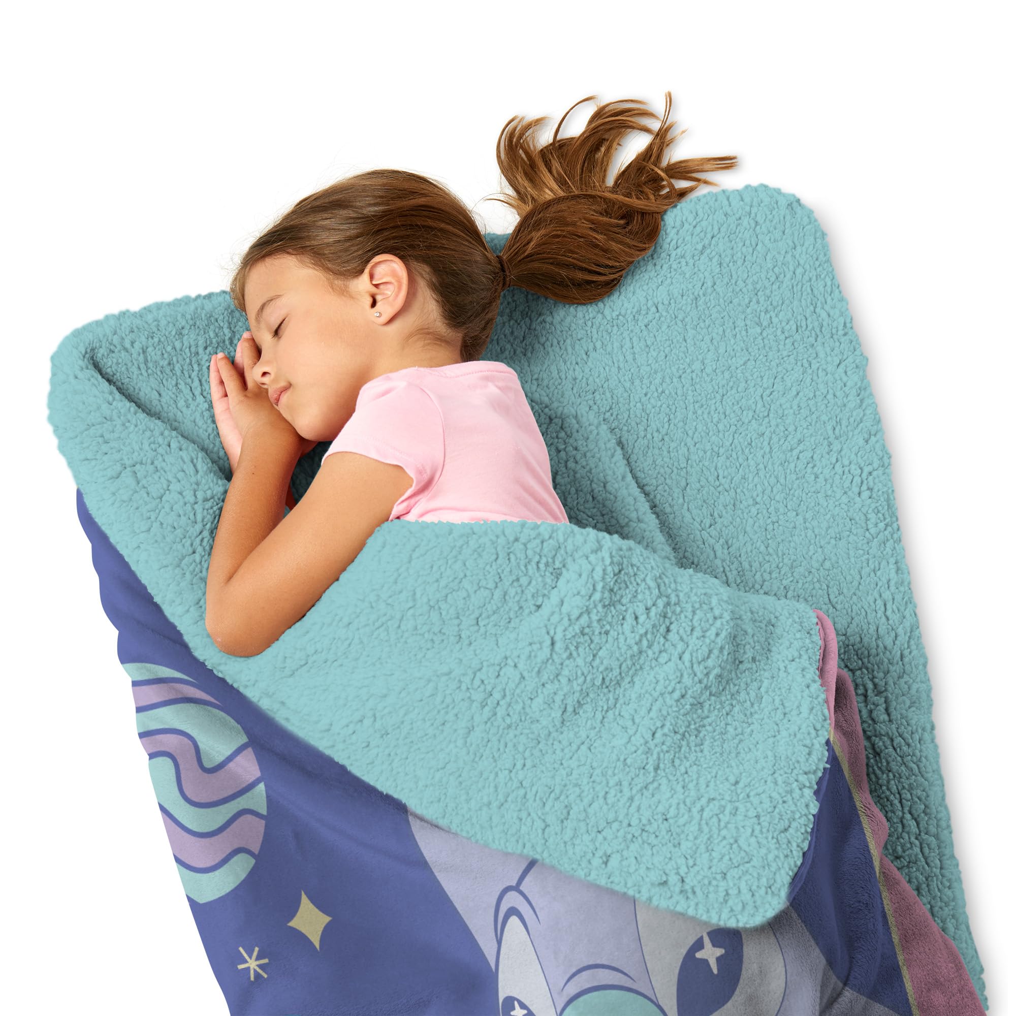 Foto 4 pulgar | Saco De Dormir Disney Lilo And Stitch Silk Touch Sherpa - Venta Internacional.