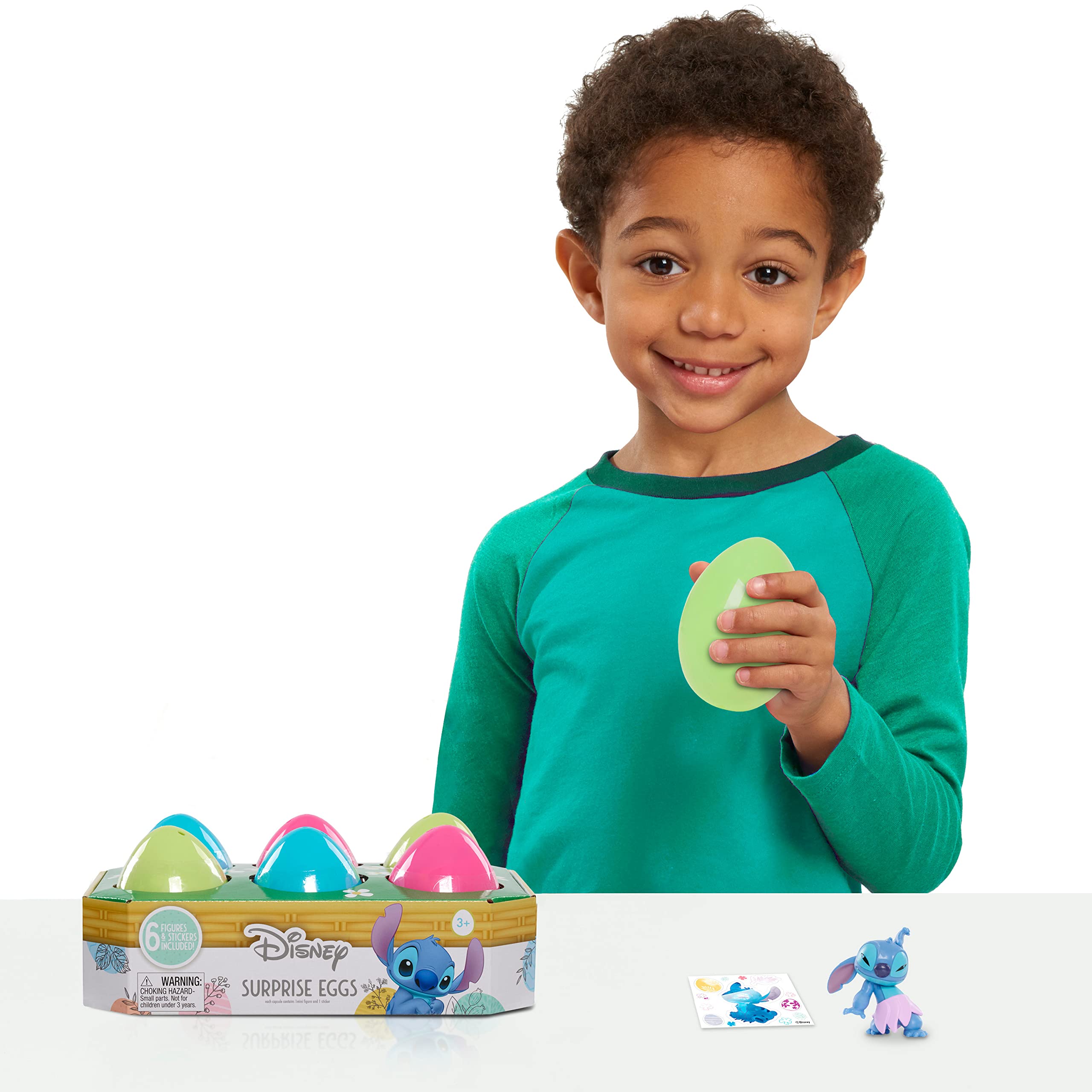 Foto 3 pulgar | Cesta De Pascua Con Diseño De Huevos Sorpresa Disney Stitch Para Niños Mayores De 3 Años - Venta Internacional.