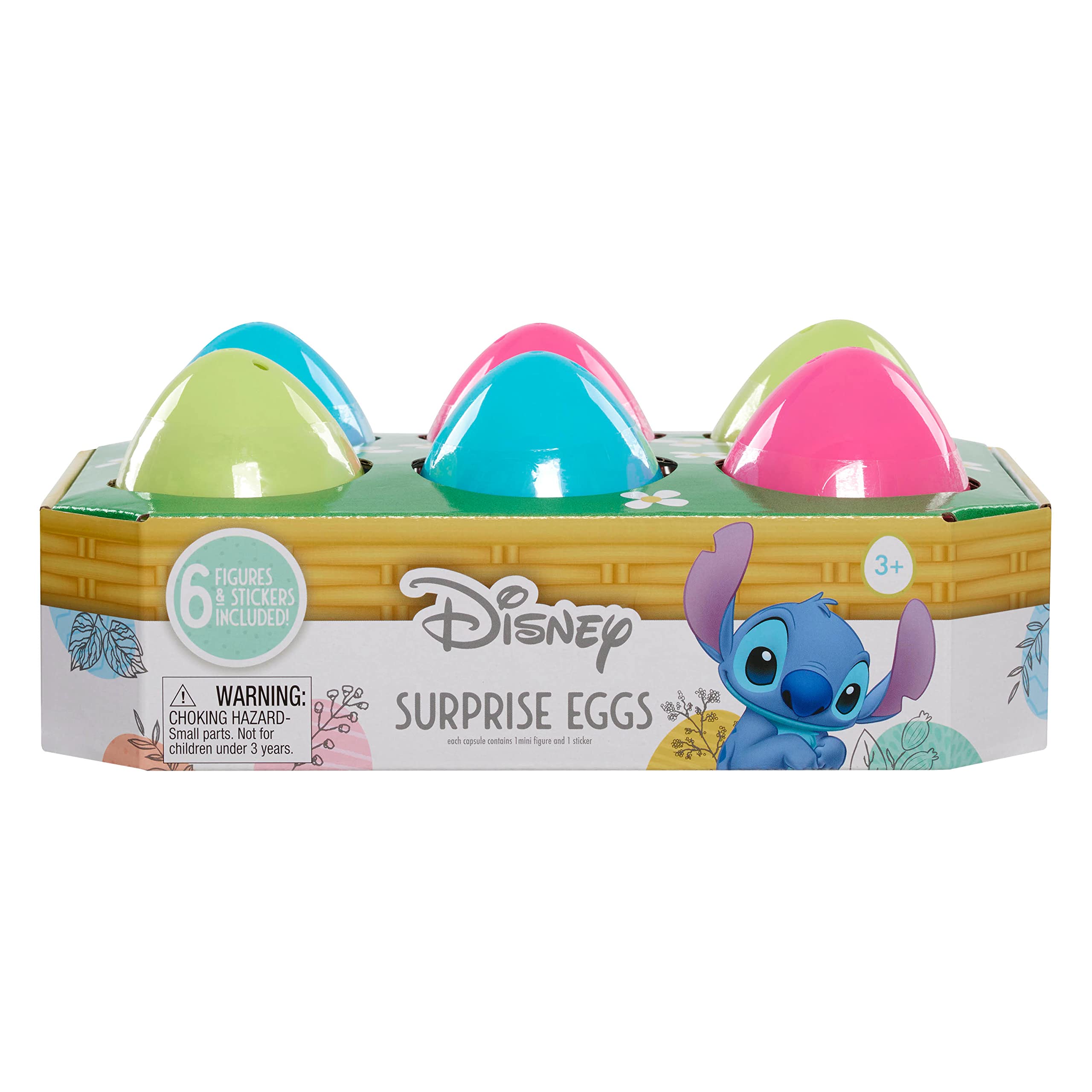 Foto 7 pulgar | Cesta De Pascua Con Diseño De Huevos Sorpresa Disney Stitch Para Niños Mayores De 3 Años - Venta Internacional.