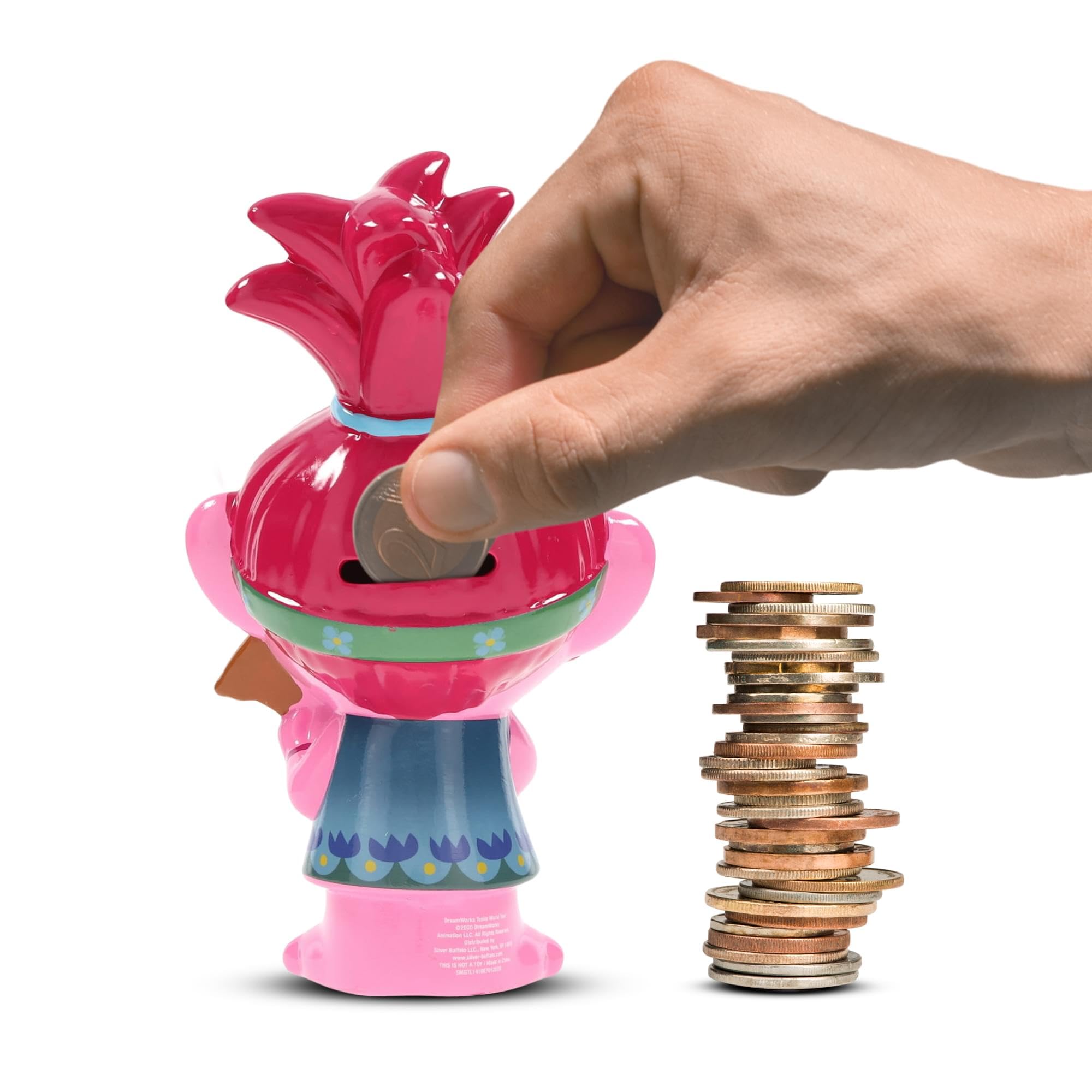Foto 3 | Guitarra Poppy Silver Buffalo Trolls World Tour De Coin Bank - Venta Internacional.